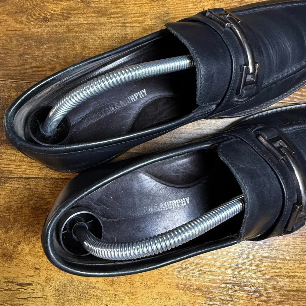 Johnston & Murphy‎ 20-1477 Black Leather Bit Loafers Mens 8 M Dress Shoes